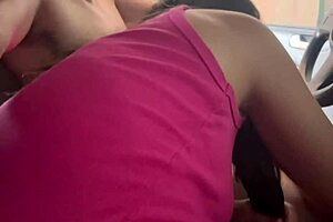 brunette latina gives top paying interracial workout blowjob