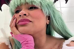 public toilet farts from gassy bbw latina cosplay at con so huge ass 😂💨🍑