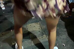 Ripped-Clothes Teen Orgy Gangbang Dripping Cum on Public Street During Carnival