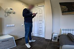 neighbor brings coffee then milks me dry into her mouth