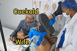 gynecologist pounds blindfolded wife right next to clueless husband