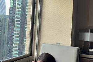 ebony big booty muvaphoenix rides fat black cock doggystyle at hotel