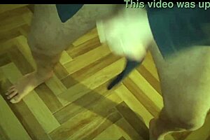 Horny Italian dude jerks off NAKED spied by stepsis neighbor