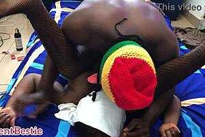 deep missionary pounding girlfriend pussy black monster cock moans screams