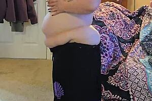 Black Dress Hides BBW's Naughty Strip Dance