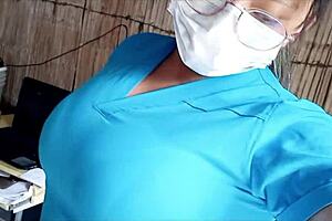 hospital nurse fucked hard on living room couch