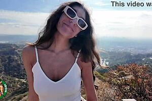 sloppy girlfriend experience blowjob at hollywood sign aubry babcock vol 49 😍👅💦