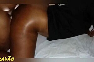 oh fuck shoving deep in this fat ebony bbw's hairy pussy from behind till orgasm