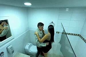 colombian babes daniela salome ride nerd's huge cock!