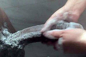 Horny college girl worships huge bbc handjob cumshot