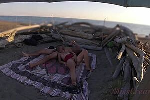 Stepdad gropes my pussy at nudist beach in front of crowd!