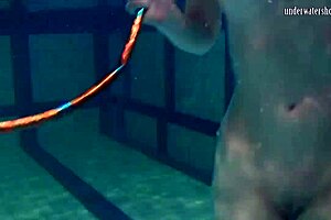 hey, wanna watch these russian lesbian babes kiss underwater in pool?