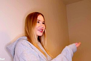 Russian teen's huge tits crave spanish cock rough play