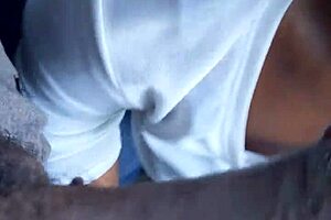 Black granny lesbians oil up for hardcore handjob cumshots