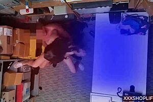 super cute teen shoplifter bends for guard cock