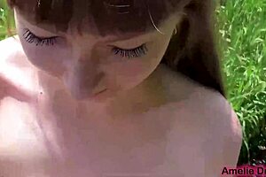 Cute Teen Sucks Stranger's Monster Cock Public Cumshot