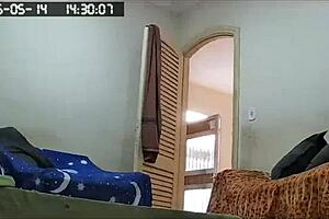naked maid cleans house