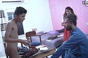 Desi thick teacher anal threesome with schoolgirl, hardcore domination