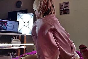 Magical mouth of mature slut wife Aimee deepthroats balls