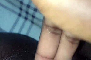 Who's stroking this black wet big pussy to solo masturbation orgasm?