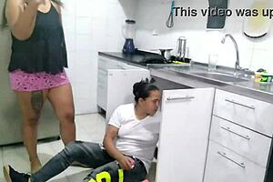 plumber checks pipes then dives into my big ass