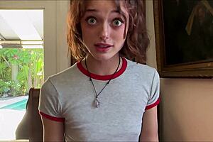 Tiny step sis fucked hard by Alex Adams in family therapy
