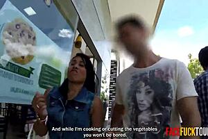 amateur latina teen blow this stranger's monster cock?