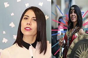 Gaby Meza Bound In Wonder Woman BDSM Review Gag
