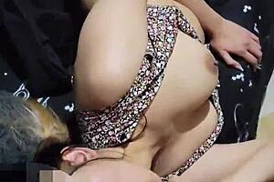 Paying muscular mommy fierce handjob cum blast for gifts