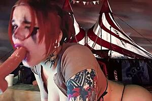 redhead cosplayer delivers deep passionate throatpie blowjob