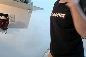 cute young latina wife strips kinky in bedroom live