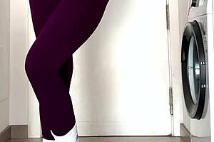 yoga pants soaked after gym bladder burst piss play