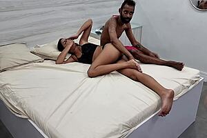 Curvy latina slut begs dp facial from cameraman backstage