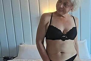 French Amateur's CLOSE-UP PANTY Tease With Huge Cock Reveal