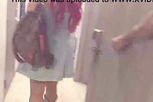 Daddy's caged hubby watches big black cock creampie her pussy