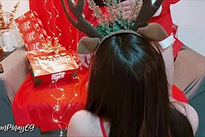 pinay christmas scandal santa gifts her creampie pussy 🎄💦😏