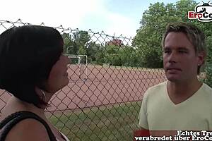 German housewife invited for street sex