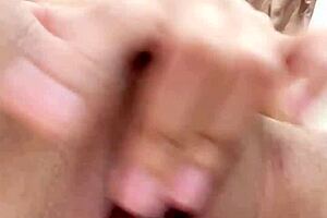 Innocent petite girl fucks tight pussy to orgasm