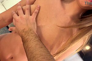 Natural perfect tits aubry babcock fucks her first fan - huge load on tits