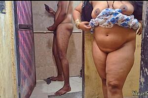 pov indian stepmom caught in bathroom feeling horny in pussy