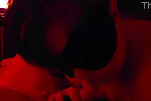 cock hungry milf strokes sucks and swallows thick load