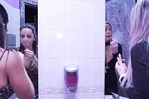 behind the scenes hot blonde and brunette get fucked at swinger club