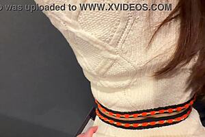 Uncensored Amateur Japanese Milf Stands For Doggystyle Sex At Hotel Entrance