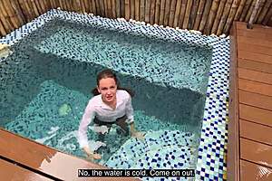 my secretary fell into pool and had sex