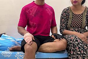 Step mom helping her injured step son to wash and seduced him finally end up with sucks his cock before getting fucked hard