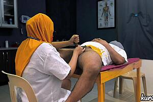 Muslim Hijab Doctor Plays With Patient Dick