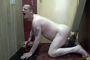 bisexual riding a large thick dildo wishes it was a real cock instead wanting you to come and fuck his ass