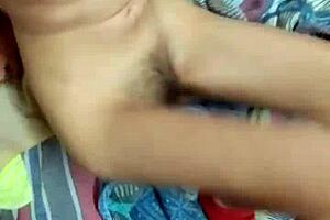 old man fucks 18 year old doggy style and cums on her small tits