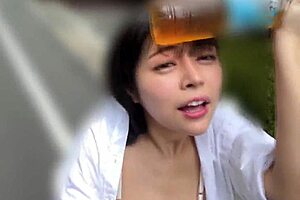 パート1 【ノーブラvログ】口だけでイカせてみた。