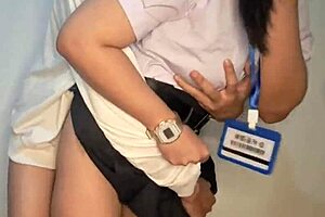 A teen amateur records her doggystyle creampie in a homemade clip